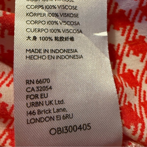 Anthropologie | Maeve | Bon Voyage Red Check Houndstooth Button Shirt | Sz M - Picture 9 of 9